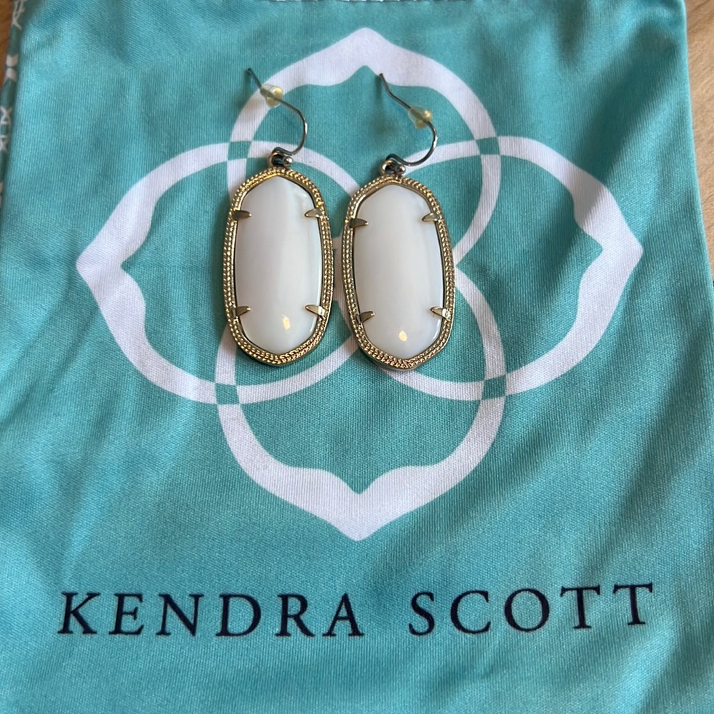 White Kendra Scott earrings